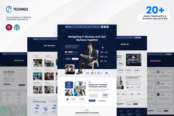 Technoz 1.0 – Tech Company & IT Services Elementor Pro Template Kit