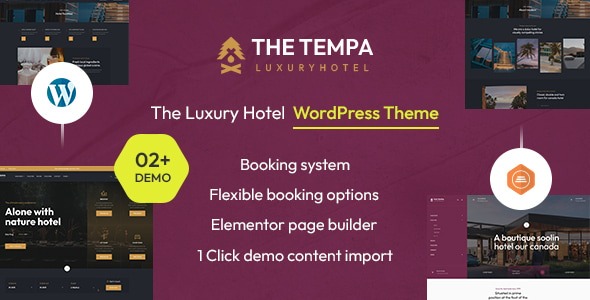 Tempa 1.0 – The Luxury Hotel WordPress