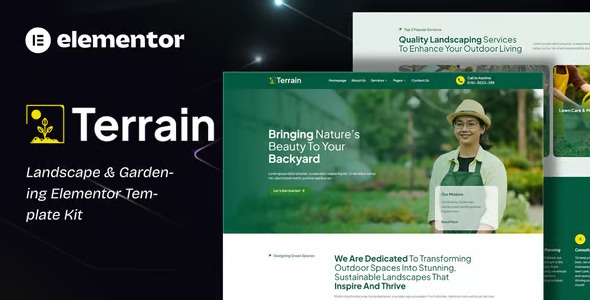 Terrain  – Landscape & Gardening Elementor Template Kit