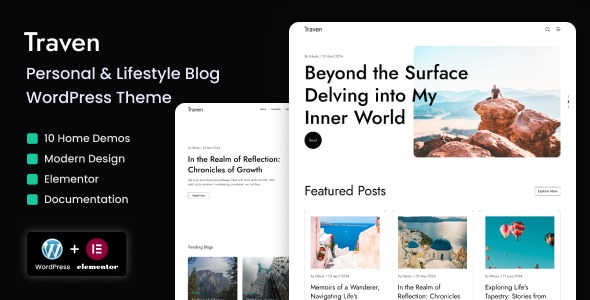 Traven 1.0 – Personal & Lifestyle Blog WordPress Theme