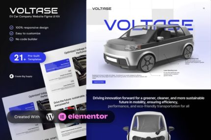 Voltase - EV Car Company Elementor Template Kit