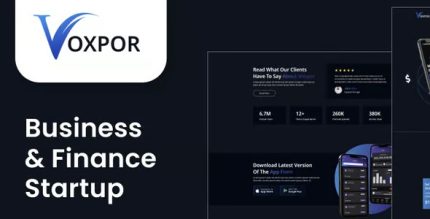 Voxpor - Business & Finance Startup Elementor Template kit