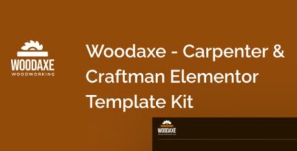 Woodaxe - Carpenter & Craftman Elementor Template Kit
