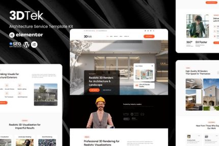 3DTek - 3D Render Service for Architecture & Landscape Elementor Kit
