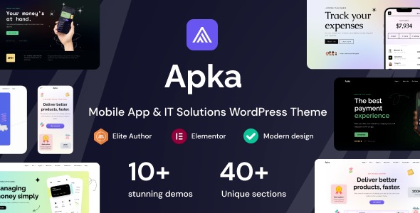 Apka 1.1.3 – Mobile App & IT Solutions WordPress Theme