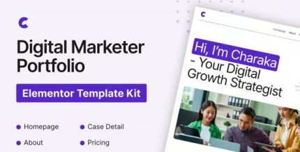 Charaka - Digital Marketer Portfolio Elementor Pro Template Kit