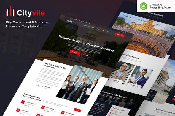 Cityvile 1.0.2 – City Government & Municipal Elementor Template Kit