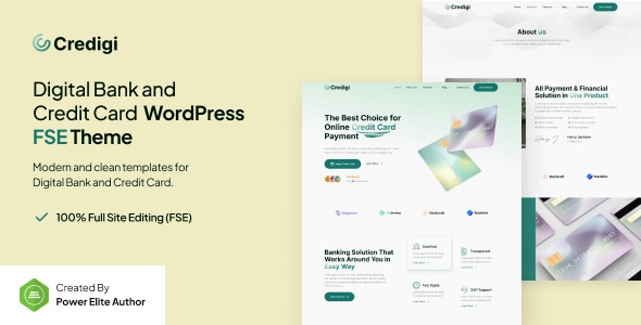 Credigi 1.0.1 – Digital Bank & Credit Card FSE WordPress Theme