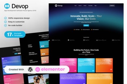 Devop - App Development & Software House Elementor Template Kit
