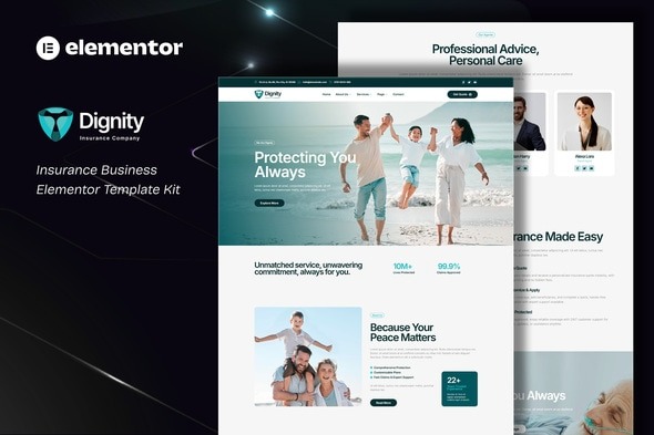 Dignity 1.0 – Insurance Business Elementor Template Kit