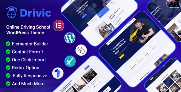Drivic 1.0.2 – Online Driving School Multi-Purpose Elementor WordPress Theme