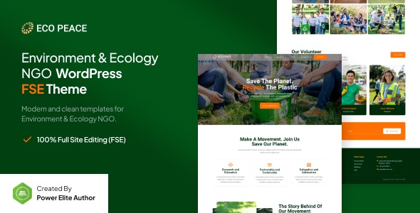 EcoPeace 1.0.0 – Environment & Ecology NGO FSE WordPress Theme