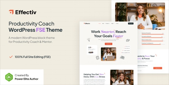 Effectiv 1.0.1 – Productivity Coach & Mentor FSE WordPress Theme