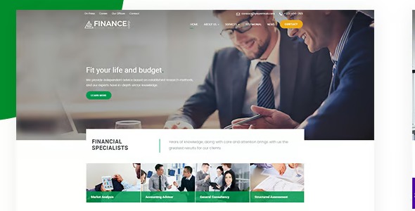 Finance Corp 1.0 – Template Financial Business Website