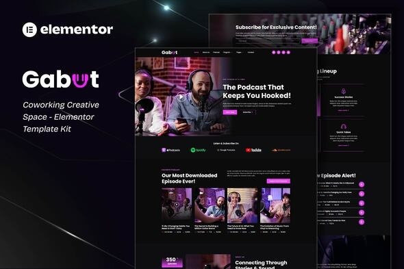 Gabut 1.0 – Podcaster Elementor Template Kit