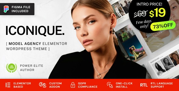 Iconique - Fashion Model Agency WordPress Theme