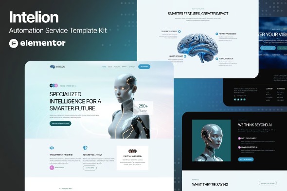 Intelion  – Artificial Intelligence Service Elementor Template Kits
