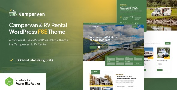 Kamperven 1.0.1 – Campervan & RV Rental FSE WordPress Theme