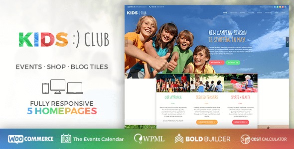 Kids Club 1.3.5 – Kindergarten, School & Camp WordPress Theme