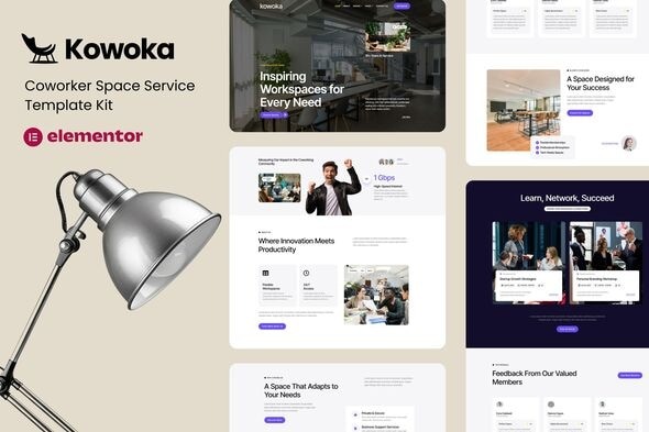 Kowoka 1.0 – Coworking Space Rent Elementor Kit