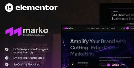 Marko - Digital Marketing Agency Elementor Template Kit