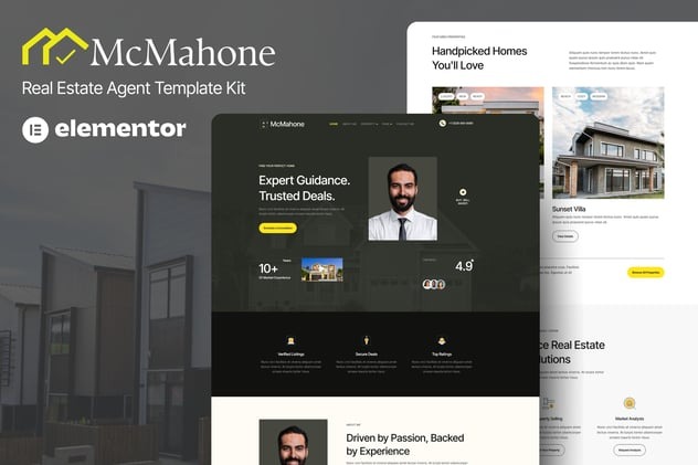 McMahone  – Real Estate Agent Elementor Template Kit