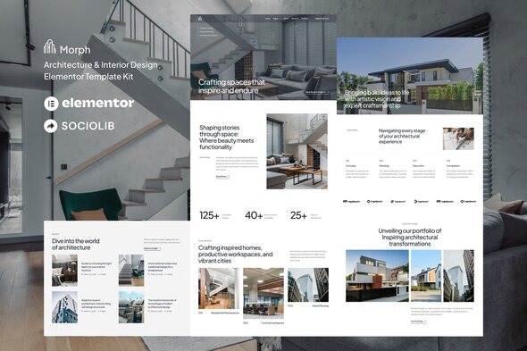 Morph  – Architecture & Interior Design Elementor Template Kit