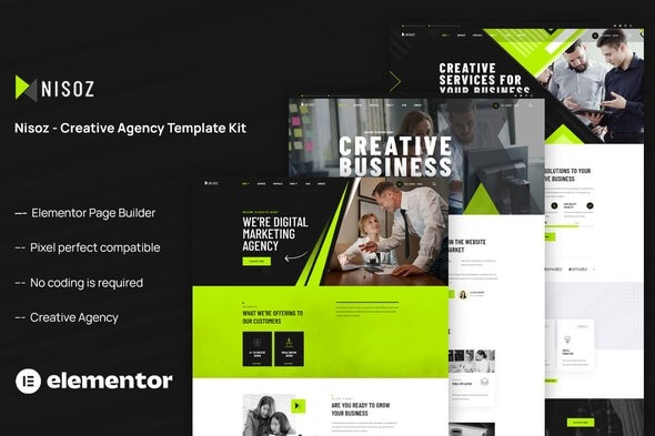 Nisoz  – Creative Agency Elementor Template Kit