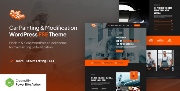 PaintMyRide 1.0.0 – Car Painting & Modification FSE WordPress Theme