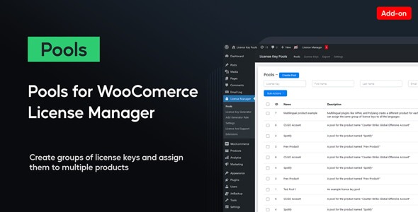 Pools For WooCommerce License Manager 2.2.3