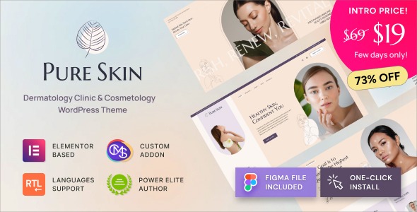 Pure Skin 1.1.1 – Dermatology Clinic & Cosmetology WordPress Theme