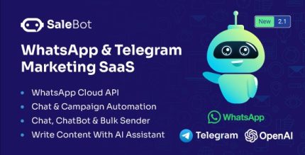 SaleBot - WhatsApp And Telegram Marketing SaaSChatBot & Bulk Sender