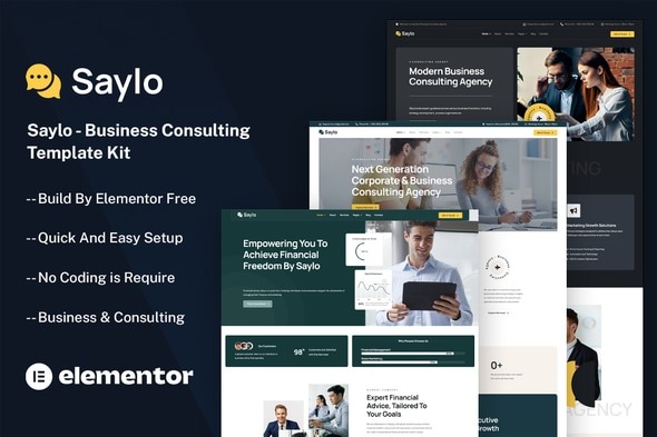Saylo  – Business Consulting Elementor Template Kit