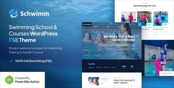 Schwimm 1.0.1 – Swimming School & Course FSE WordPress Theme