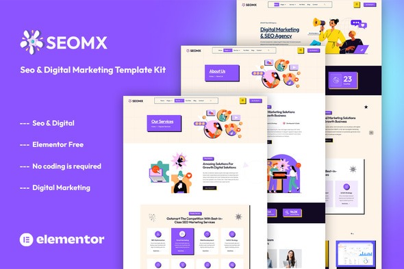 SeoMx  – Seo & Digital Marketing Elementor Template Kit