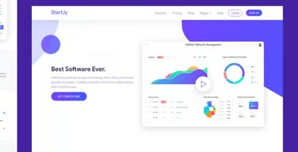 Startly - Software & SaaS App Landing Template