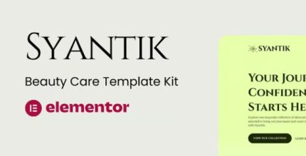 Syantik - Beauty Product Elementor Template Kit