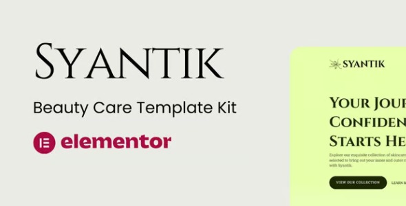 Syantik 1.0 – Beauty Product Elementor Template Kit