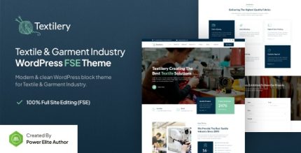 Textilery - Textile & Garment Industry FSE WordPress Theme