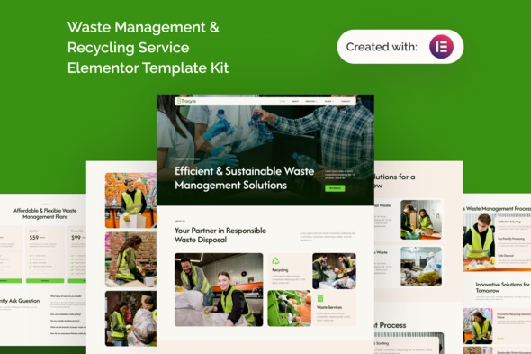 Tracyle 1.0 – Waste Management & Recycling Service Elementor Template Kit