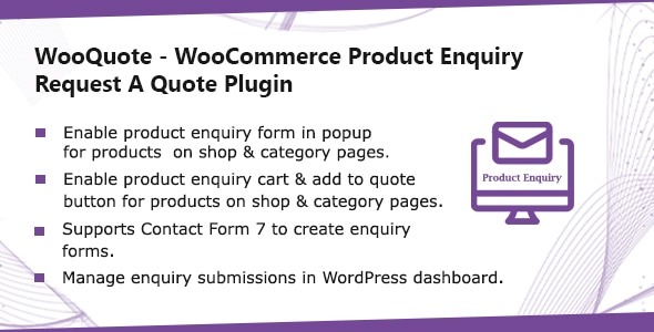 WooQuote 1.0.9 – WooCommerce Product Enquiry & Request A Quote Plugin