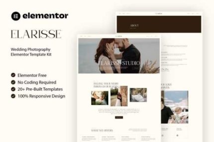 Elarisse - Wedding Photography Elementor Template Kits
