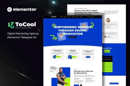Tocool - Digital Marketing Agency Elementor Template Kits