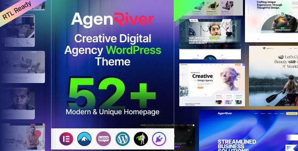 AgenRiver 1.0 – Creative Digital Agency WordPress Theme