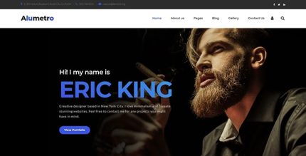 Alumetro - Personal CV Joomla Template