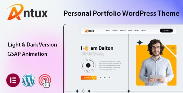 Antux 1.0 – Personal Portfolio WordPress Theme