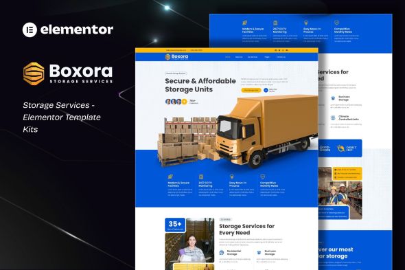 Boxora  – Storage Service Elementor Template Kits