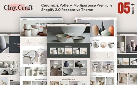 Claycraft 1.1.4 – Handcrafted Ceramic & Home Decor Store Multipurpose Shopify Responsive Theme