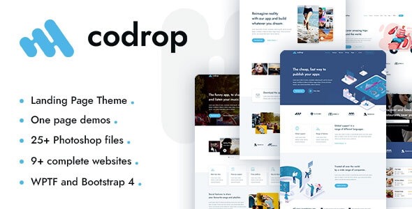 Codrop 1.4.8 – App Landing Page Theme