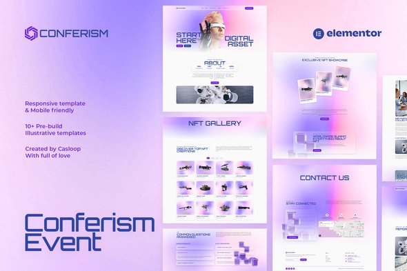 Conferism 1.0 – Events & Entertainment Elementor Template Kit